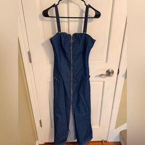 Denim Dress with Straps
